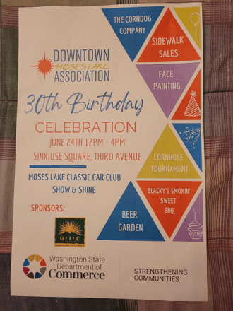 30th Birthday Celebration Moses Lake Downtown Association
